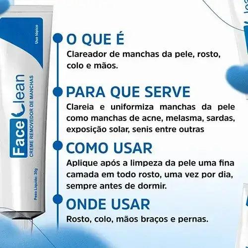 Face Clean Creme Clareador